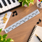 Music Ruler - Black and White Manuscript Design (30cm)