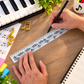 Music Ruler - Black and White Manuscript Design (30cm)