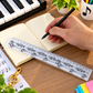Music Ruler - Black and White Manuscript Design (30cm)
