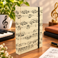 A5 Cream Notebook with Black Manuscript Design