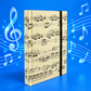 A5 Cream Notebook with Black Manuscript Design