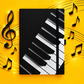 Black Piano Keyboard A5 Notebook