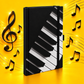 Black Piano Keyboard A5 Notebook