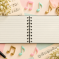 A5 Spiral Notebook & Manuscript (Black and White Keyboard)