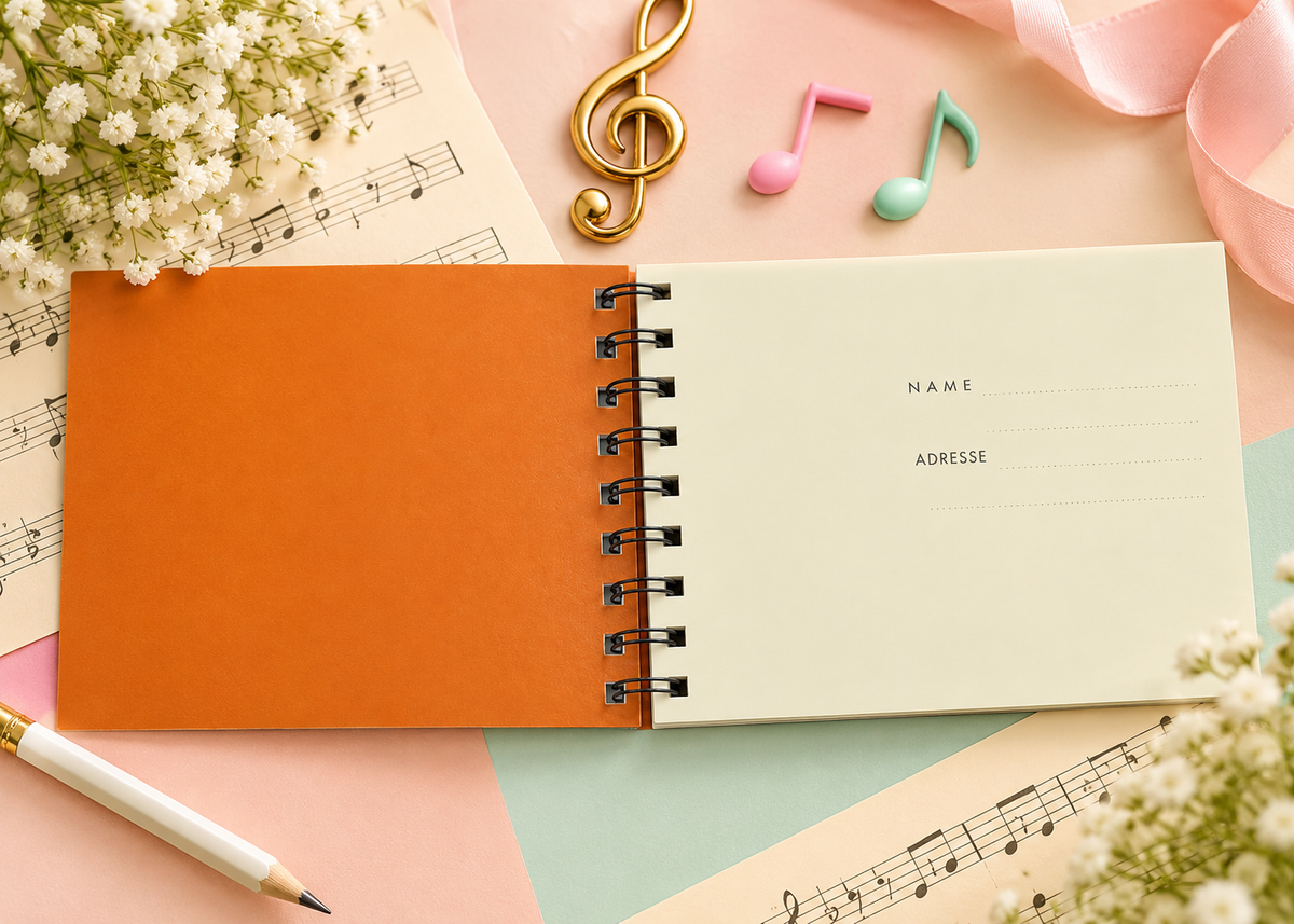 A5 Spiral Notebook & Manuscript (Black and White Keyboard)