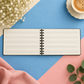 White A5 Spiral Notebook with White Music Manuscript Design