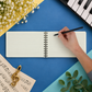 A5 Spiral Notebook White with Black Music Manuscript