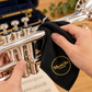 Black Suede Silver Polish Instrument Cloth (15cm x 15cm)