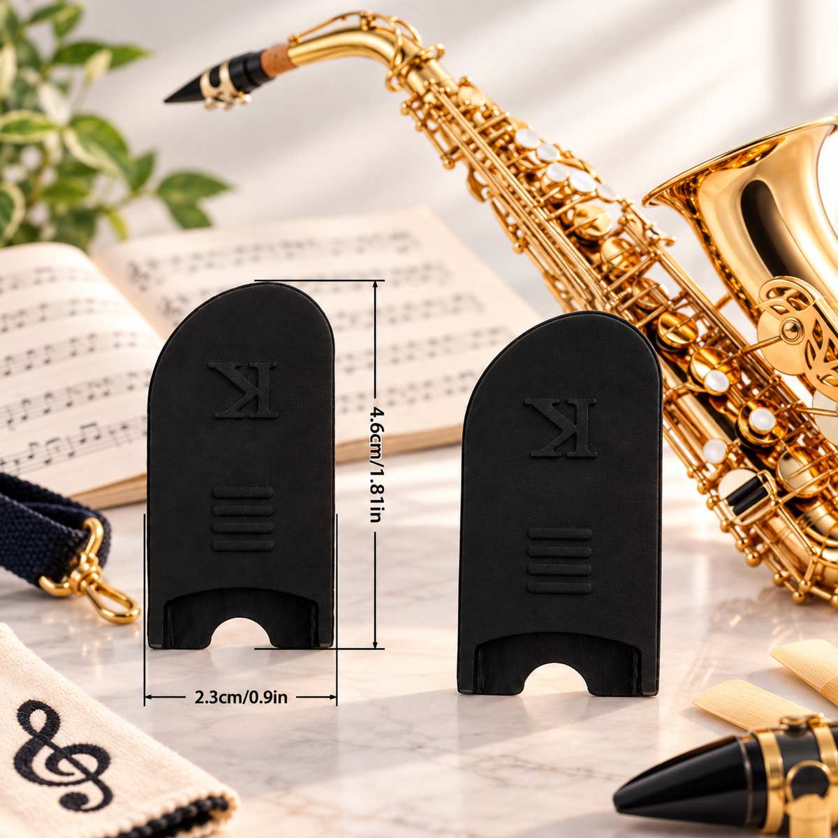 Sundry & Sound Co - Silicone Saxophone Thumb Rest (Black)