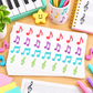 Coloured Music Note Sticker Sheet Set – 112 Stickers
