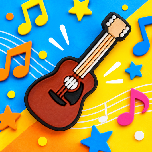 Acoustic Guitar Croc Shoe Charm - Put Music in Every Step