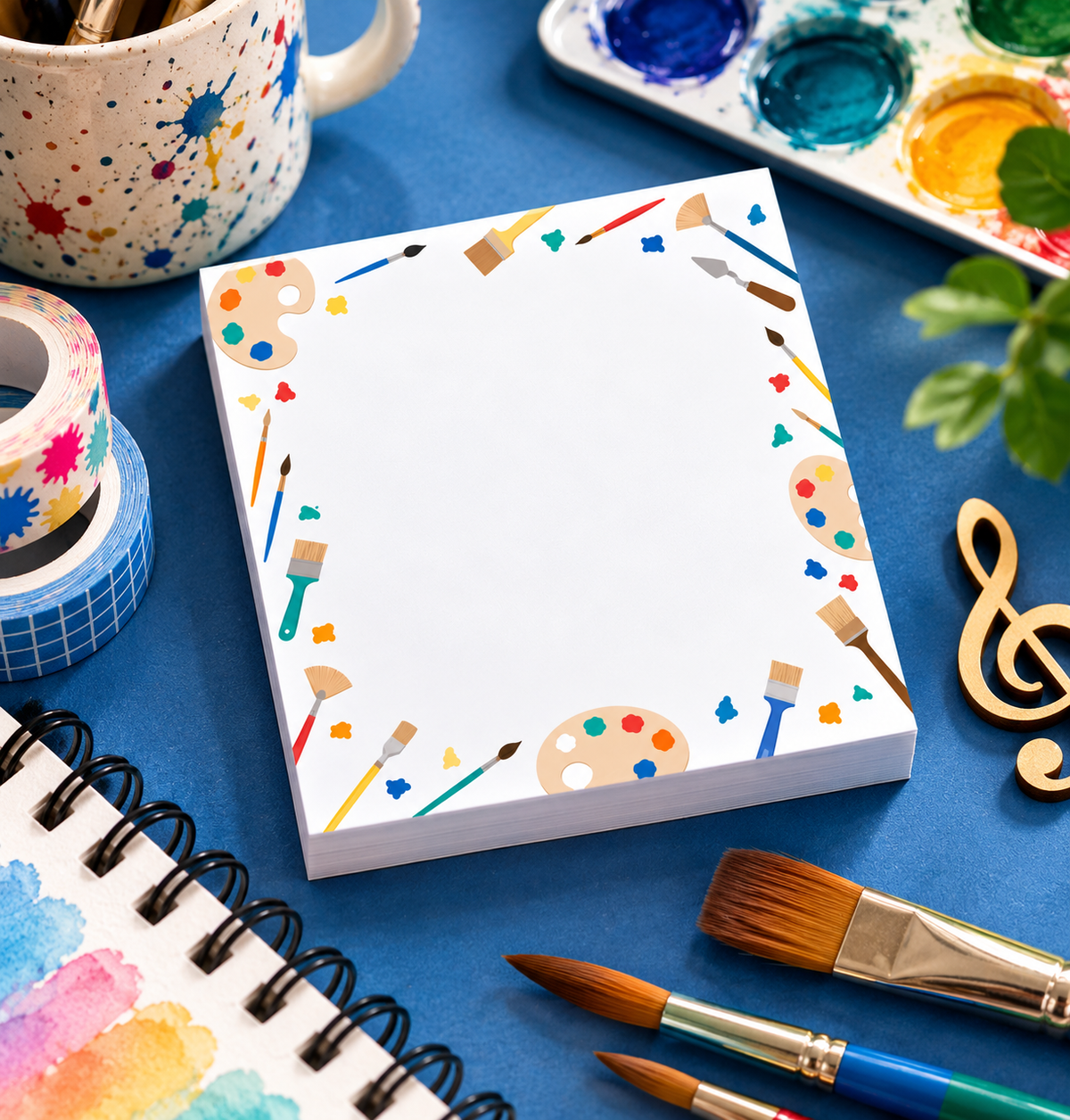 Colourful Artist Square Memo Notepad (50 Sheets)