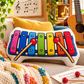 Colourful Xylophone Shaped Cushion Pillow (37cm)