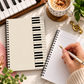 A5 Classic Piano Keys Spiral Notebook (60 Pages)