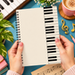 A5 Classic Piano Keys Spiral Notebook (60 Pages)