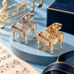 Sundry & Sound Co - Silver Grand Piano Brooch with Rhinestones