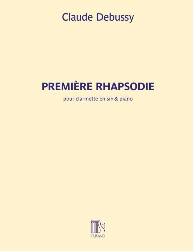 Debussy - Premiere Rhapsodie For Clarinet/Piano