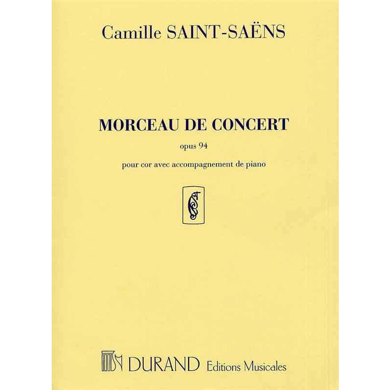 SAINT-SAENS - CONCERTPIECE OP 94 FRENCH HORN/PIANO - Music2u