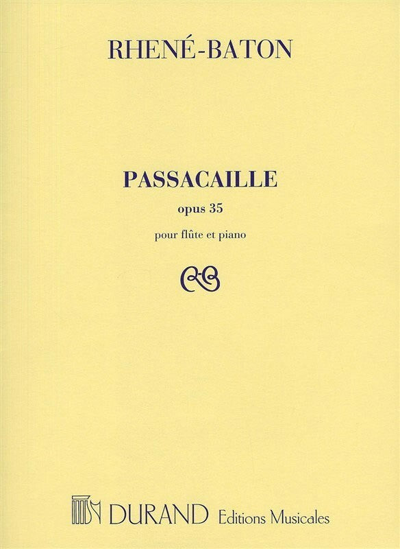 Rhene-Baton - Passacaille Op 35 Flute/Piano