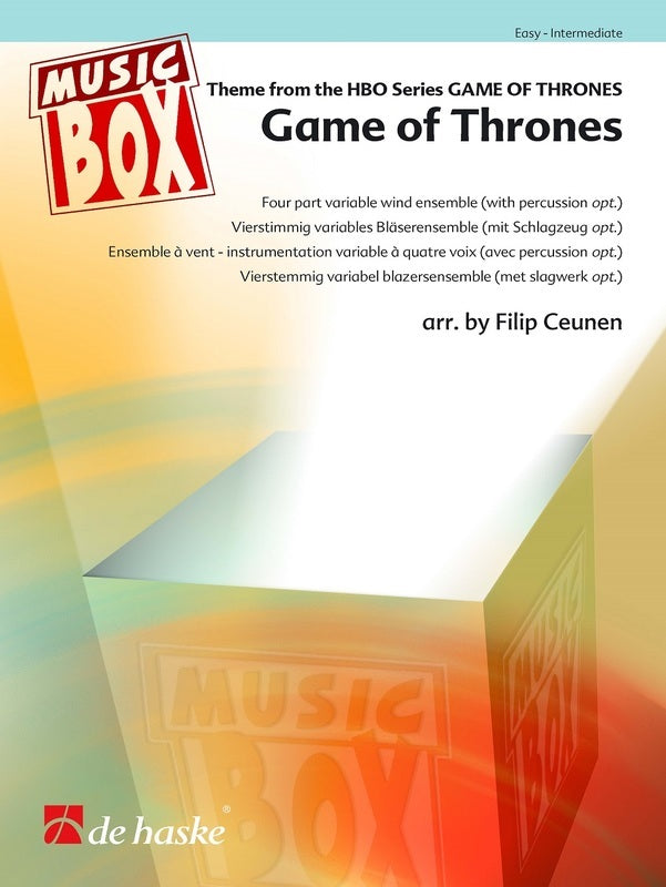Game Of Thrones 4 Part Variable Wind Ensemble Sc/Pts