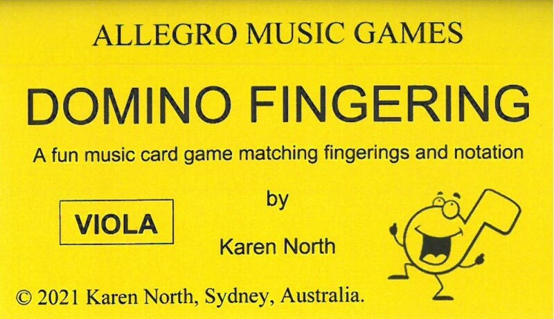 Domino Fingering Card Game - Viola Book