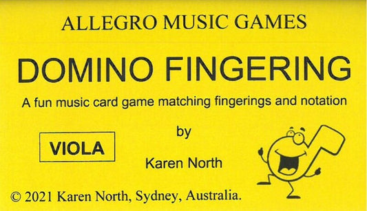 Domino Fingering Card Game - Viola Book
