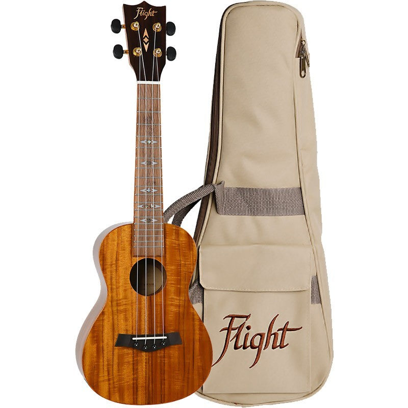 FLIGHT DUC445 CONCERT ACACIA UKE GLOSS FINISH W/BAG