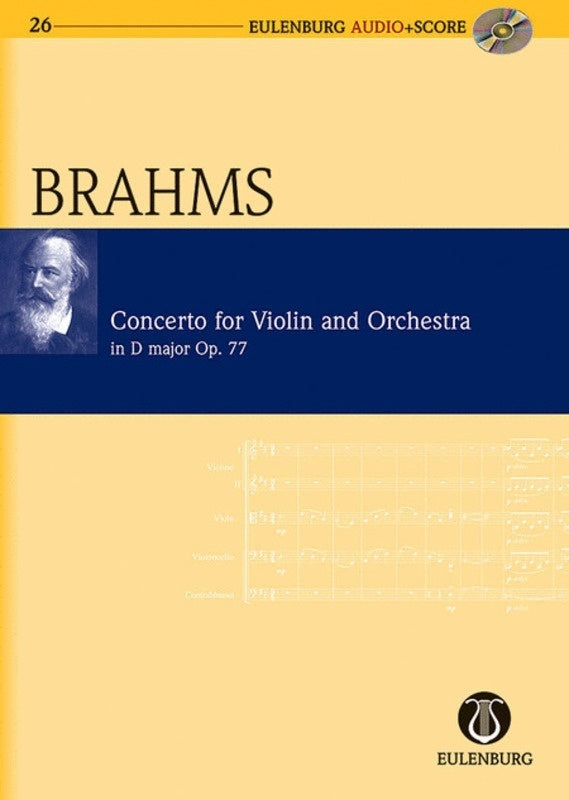 Brahms - Violin Concerto D Op 77 Study Score Bk/Cd