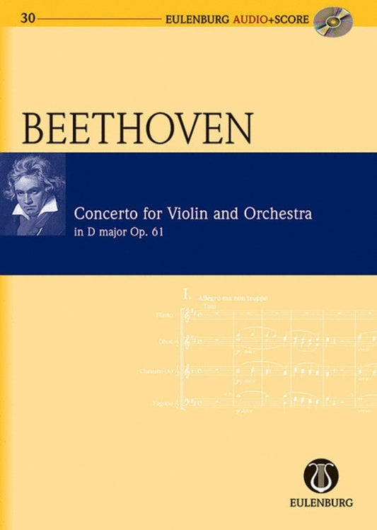 Beethoven - Violin Concerto D Op 61 Study Score Bk/Cd