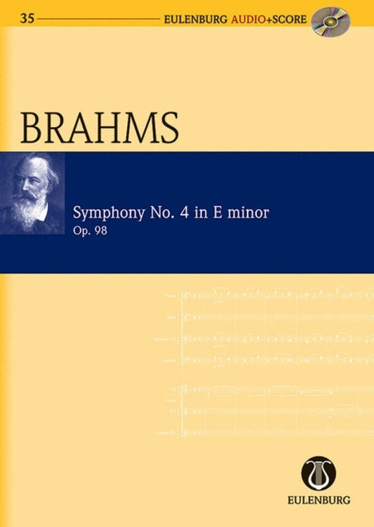 Brahms - Symphony No 4 E Min Op 98 Study Score Bk/Cd