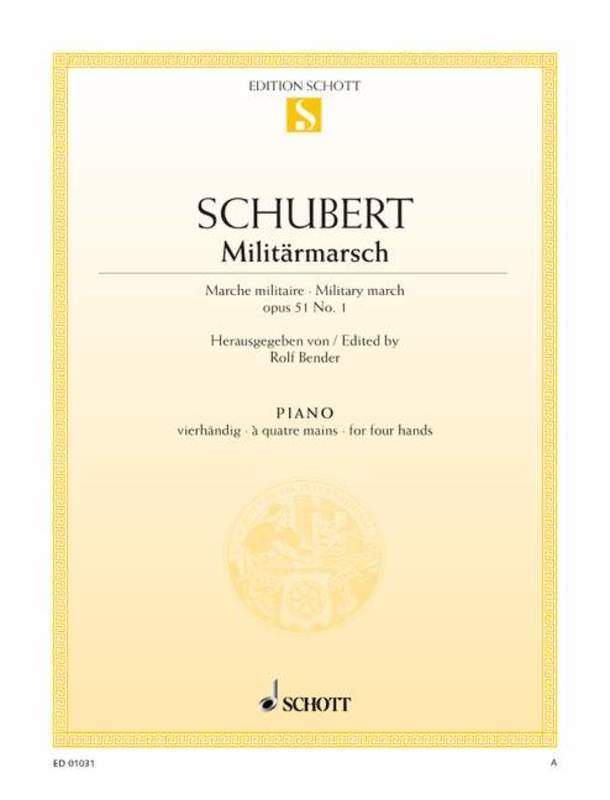 Schubert - Military March D Major Op 51 No 1 Piano Duet
