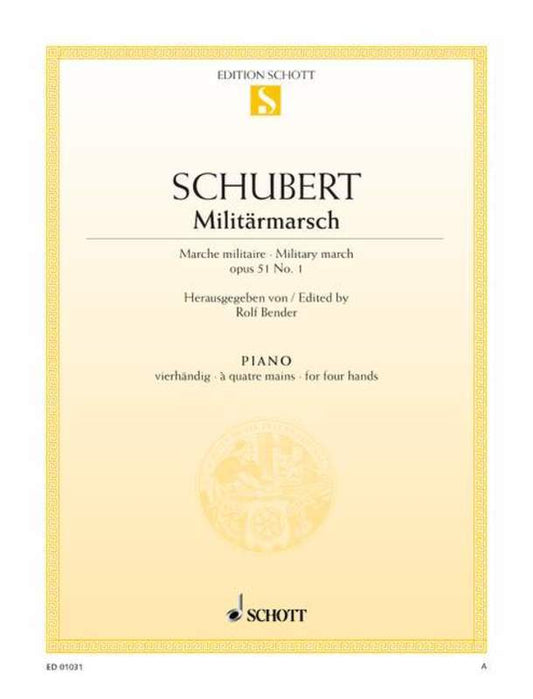 Schubert - Military March D Major Op 51 No 1 Piano Duet