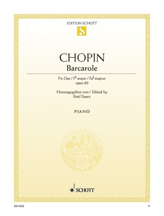 Chopin - Barcarolle F Sharp Major Op 60 Piano