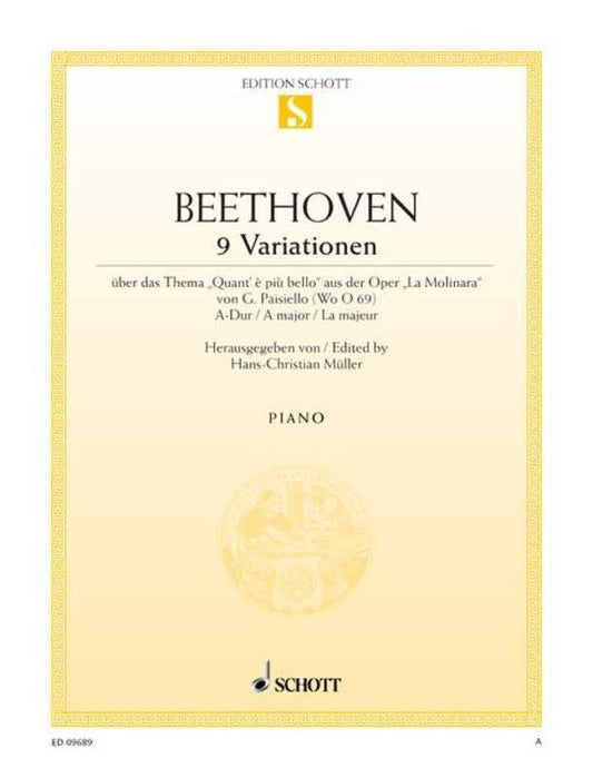 Beethoven - 9 Variations On Theme Of Paisiello Piano