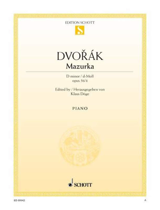 Dvorak - Mazurka D Minor Op 56 No 4 Piano