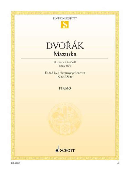 Dvorak - Mazurka B Minor Op 56 No 6 Piano