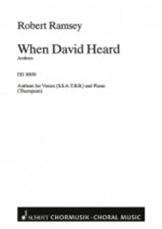 When David Heard That Absolon Was Slain - SSATT Vocal Sheet Music