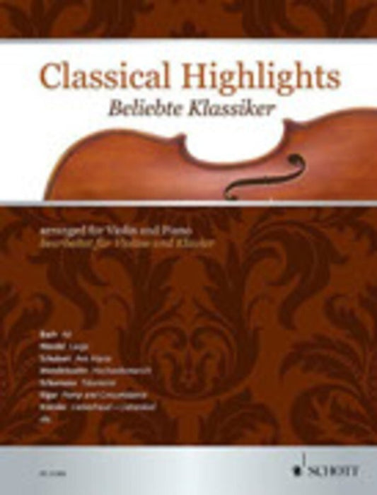 Classical Highlights For Violin/ Piano Book