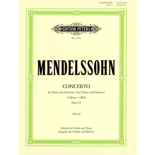 Mendelssohn - Concerto E Min Op 64 Violin/Piano