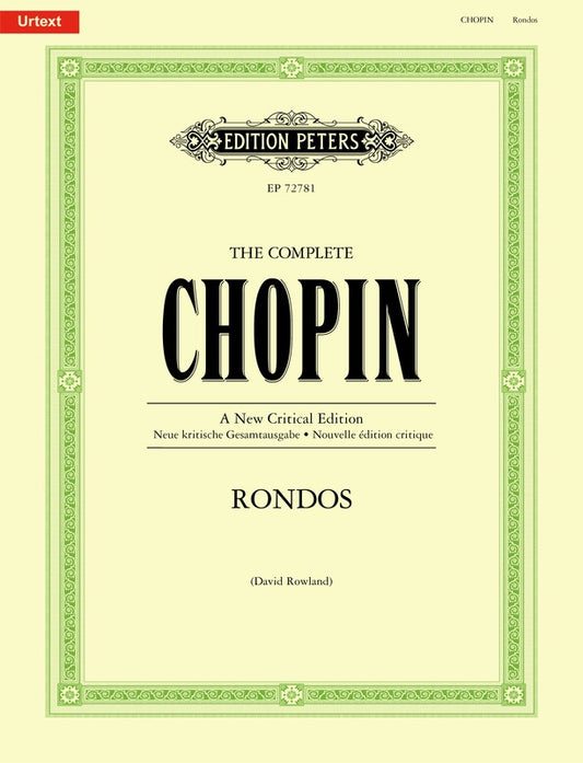 The Complete Chopin Rondos For Piano Urtext
