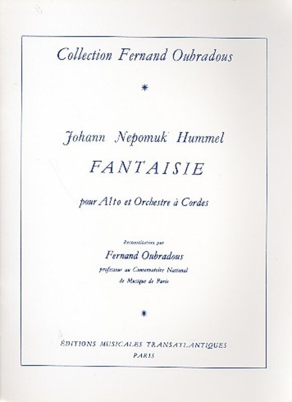 Hummel - Fantasie For Viola/Piano
