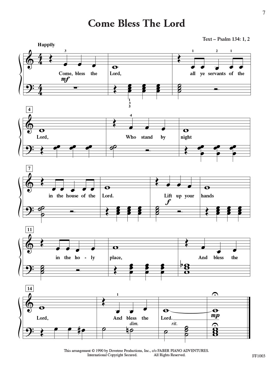 Faber Piano Adventures: ChordTime Piano Hymns Level 2B Book