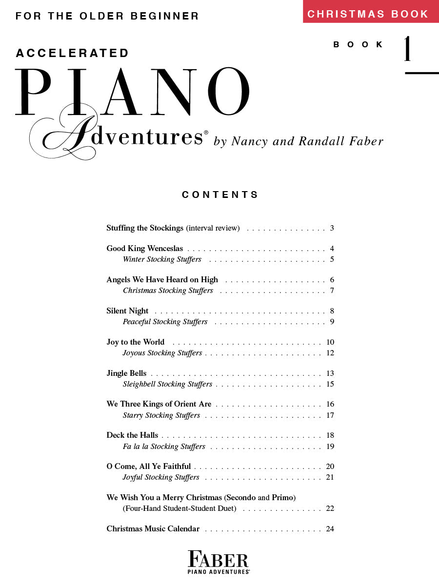 Accelerated Piano Adventures: Christmas Book 1