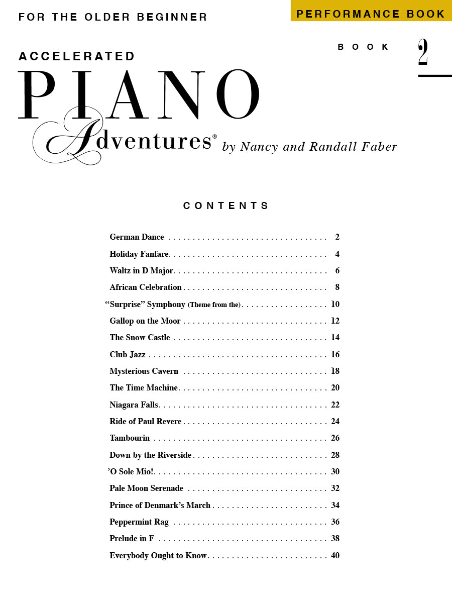 Accelerated Piano Adventures: Performance Book 2