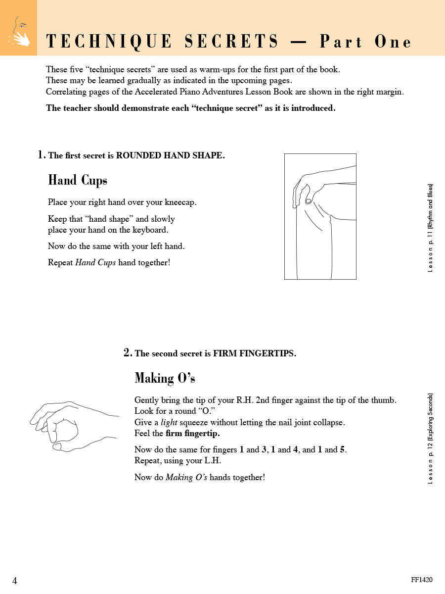 Accelerated Piano Adventures: Technique & Artistry Book 1