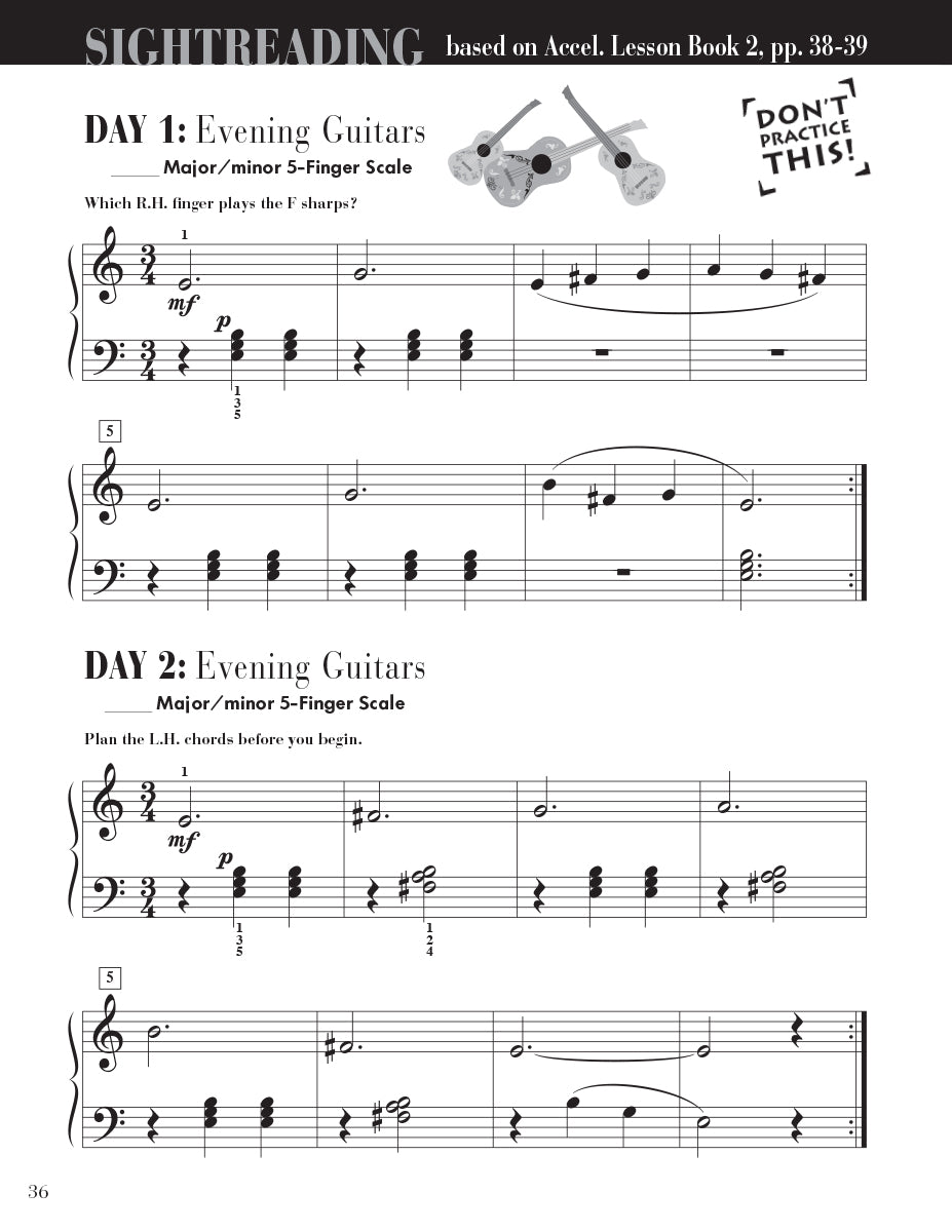 Accelerated Piano Adventures: Sightreading Book 2