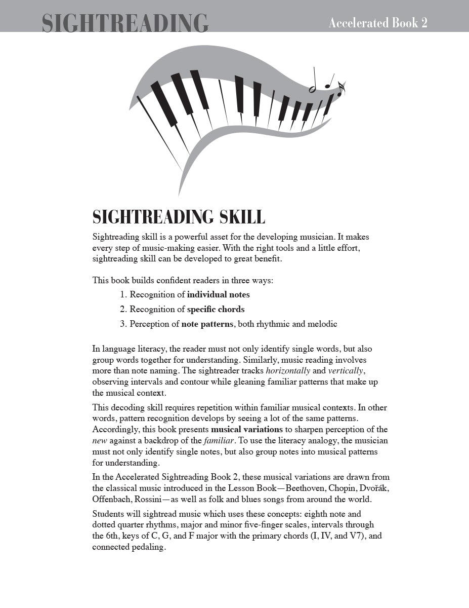 Accelerated Piano Adventures: Sightreading Book 2