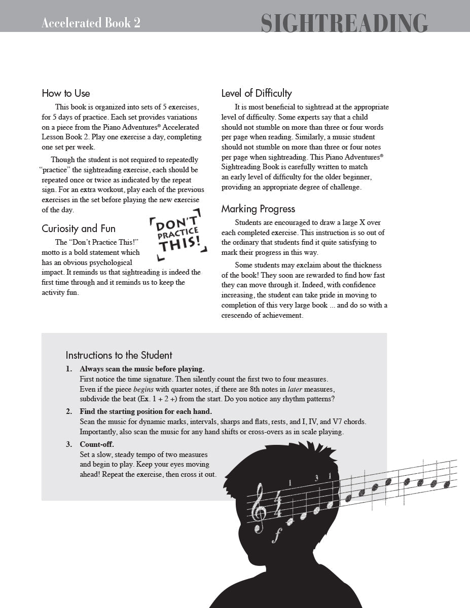 Accelerated Piano Adventures: Sightreading Book 2