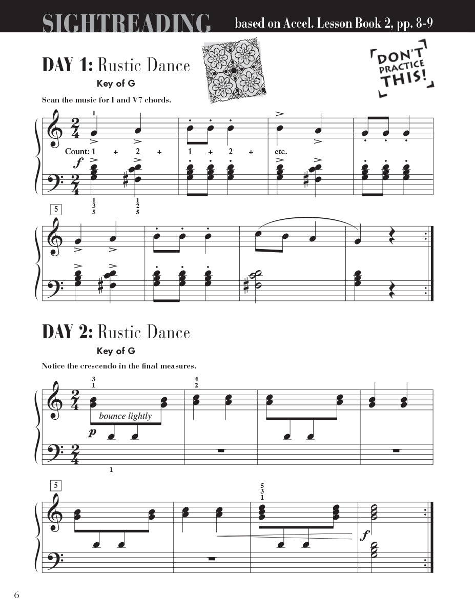 Accelerated Piano Adventures: Sightreading Book 2