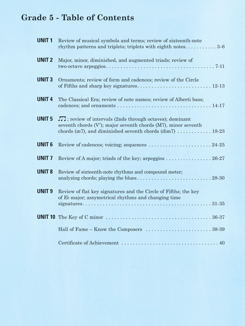Succeeding At The Piano - Grade 5 Theory & Activity Book